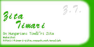 zita timari business card